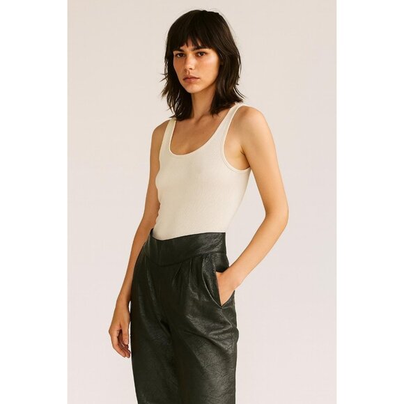 Vintage 1980s d’Linea Lack Leather Skinny Pants – Black Printed Design, Waist 26 - Picture 1 of 10